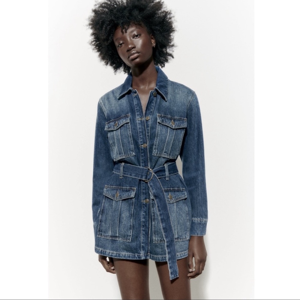 Zara denim jacket dress
